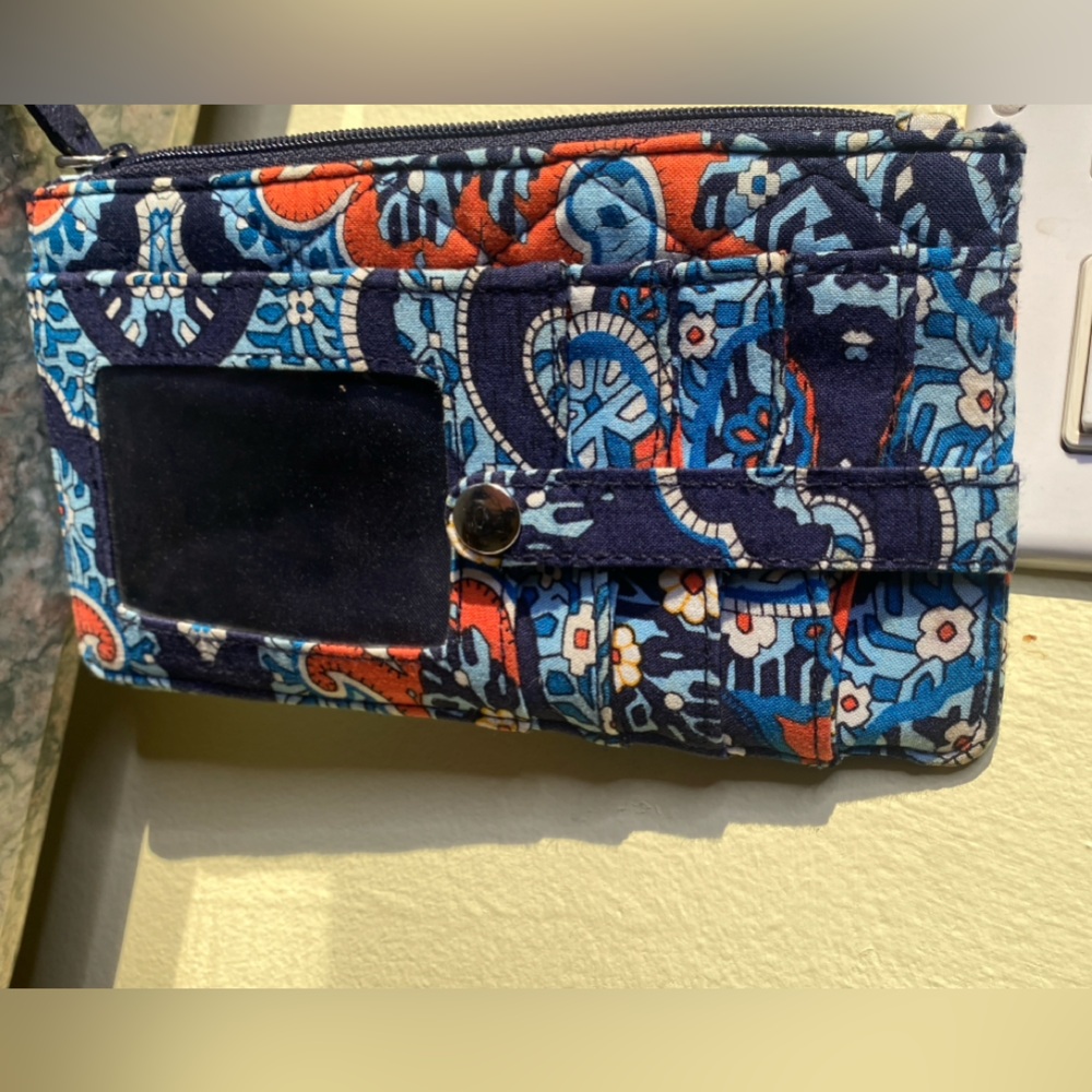 Vera Bradley Blue and Orange Patterned Wallet